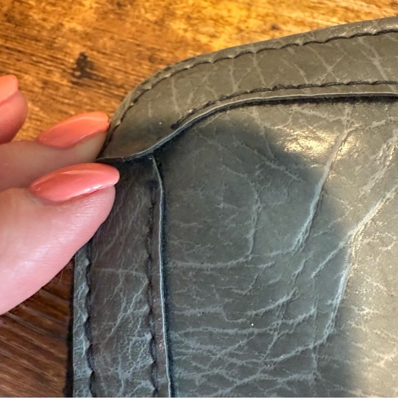 CORNELL Vintage Grey Leather Tote Shoulder Bag - Picture 14 of 16